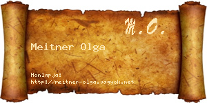 Meitner Olga névjegykártya
